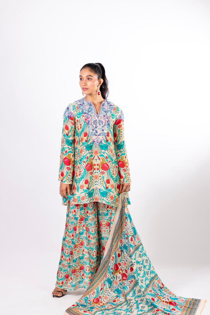 Birds of Paradise Kurta & Palazzo Set